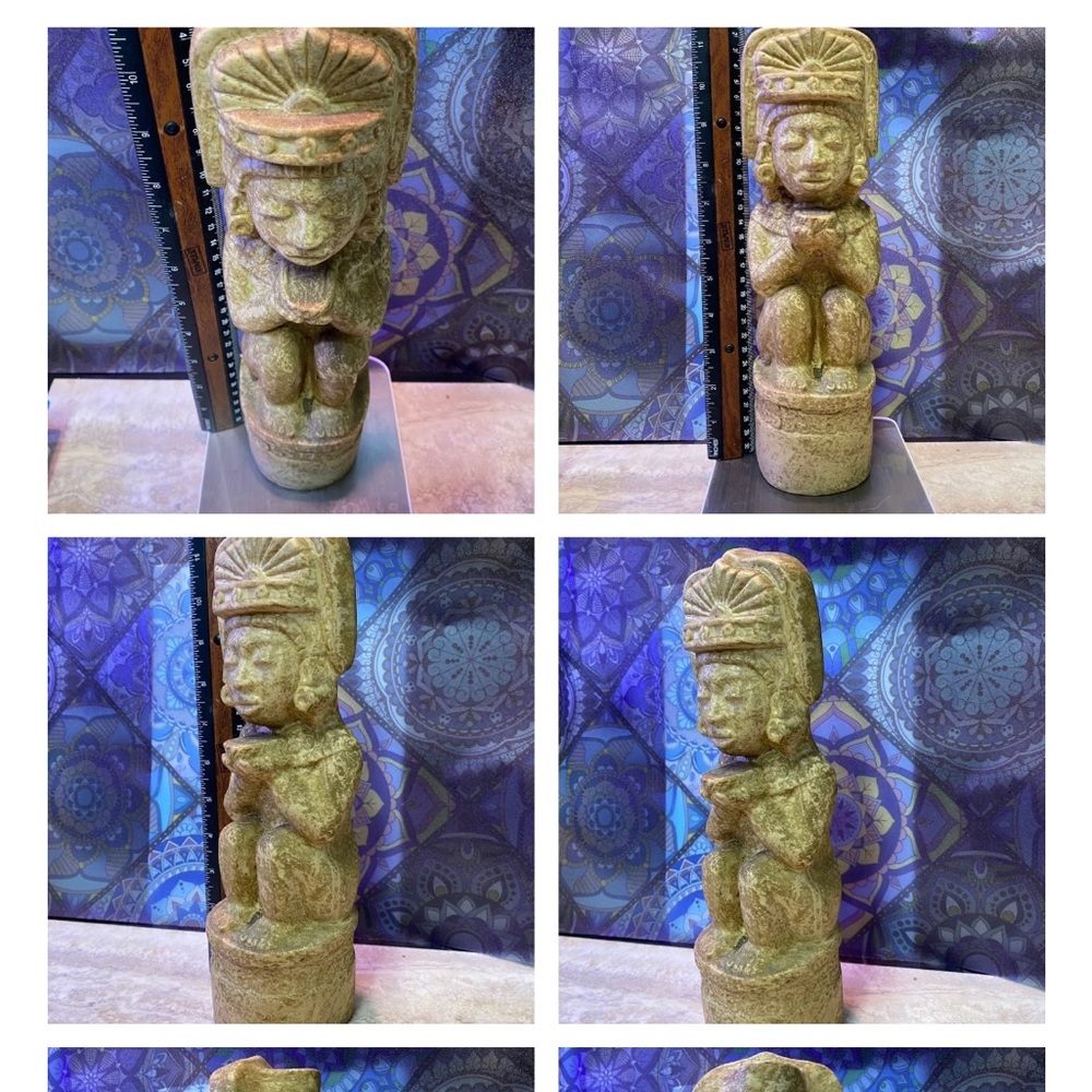 Collectible Aztec Art Porcelain Original Handcrafted year 1959 . Free Shipping